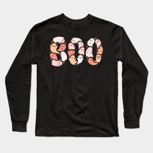 Boo a cute halloween ghosts Long Sleeve T-Shirt